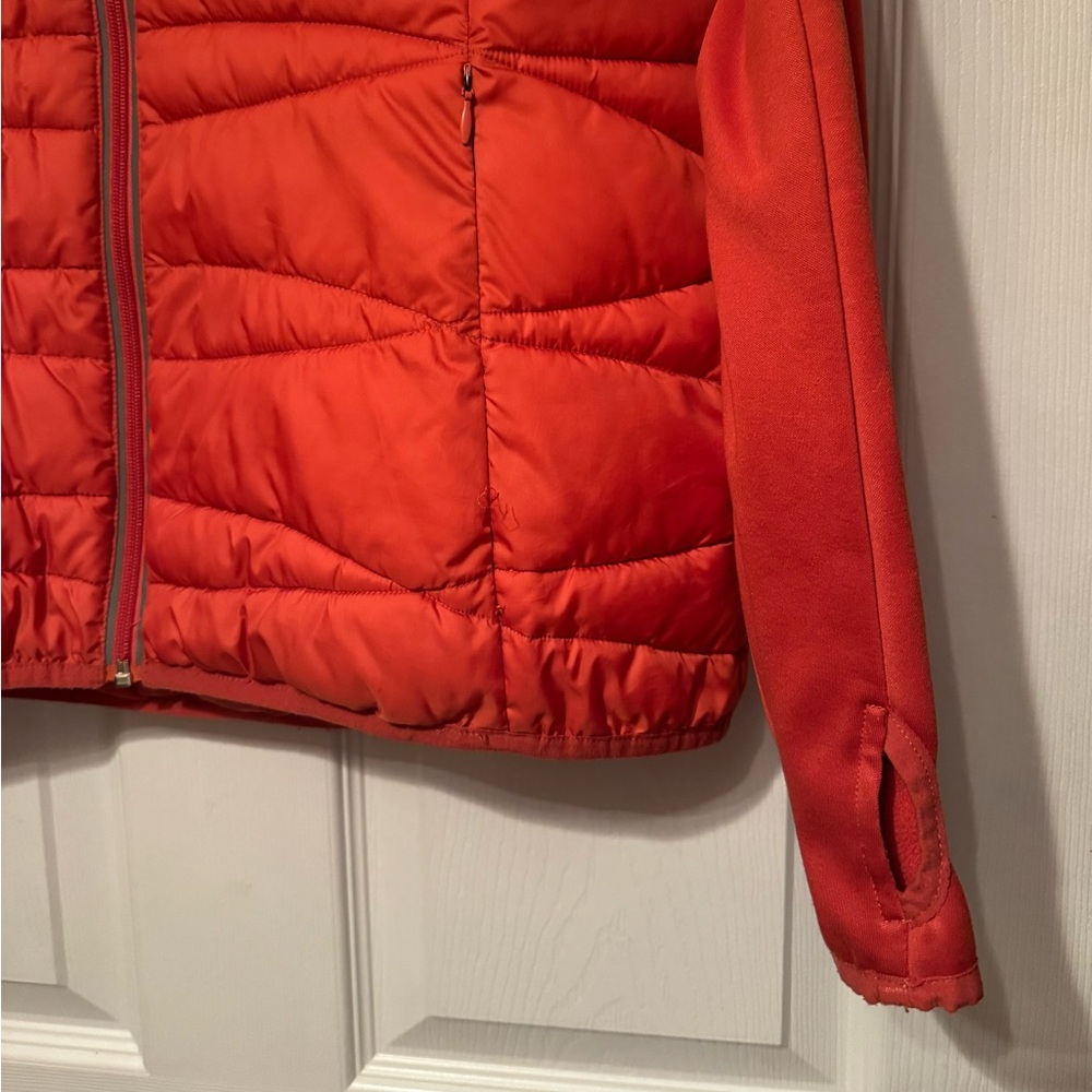 Everlast Women's Sz XL Orange Puffer Runners Jacket w/ thumb holes, reflective - Picture 5 of 12